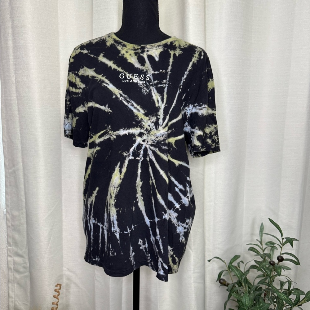 GUESS Black Tie-Dye Women's Top M  NWOT